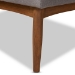 Baxton Studio Arvid Mid-Century Modern Gray Fabric Upholstered 2-Piece Wood Dining Nook Banquette Set - BSOBBT8051-Grey-2PC SF Bench