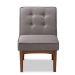 Baxton Studio Arvid Mid-Century Modern Gray Fabric Upholstered Wood Dining Chair - BSOBBT8051-Grey-CC