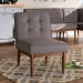 Baxton Studio Arvid Mid-Century Modern Gray Fabric Upholstered Wood Dining Chair - BSOBBT8051-Grey-CC