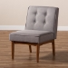 Baxton Studio Arvid Mid-Century Modern Gray Fabric Upholstered Wood Dining Chair - BSOBBT8051-Grey-CC