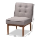 Baxton Studio Arvid Mid-Century Modern Gray Fabric Upholstered Wood Dining Chair - BSOBBT8051-Grey-CC