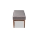 Baxton Studio Arvid Mid-Century Modern Gray Fabric Upholstered Wood Dining Bench - BSOBBT8051-Grey-Bench