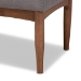 Baxton Studio Arvid Mid-Century Modern Gray Fabric Upholstered Wood Dining Bench - BSOBBT8051-Grey-Bench