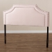 Baxton Studio Avignon Modern and Contemporary Light Pink Velvet Fabric Upholstered Queen Size Headboard - BSOBBT6566-Light Pink-HB-Queen