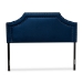 Baxton Studio Avignon Modern and Contemporary Navy Blue Velvet Fabric Upholstered King Size Headboard - BSOBBT6566-Navy Blue-HB-King