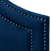 Baxton Studio Avignon Modern and Contemporary Navy Blue Velvet Fabric Upholstered King Size Headboard - BSOBBT6566-Navy Blue-HB-King