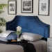 Baxton Studio Avignon Modern and Contemporary Navy Blue Velvet Fabric Upholstered King Size Headboard - BSOBBT6566-Navy Blue-HB-King