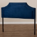 Baxton Studio Avignon Modern and Contemporary Navy Blue Velvet Fabric Upholstered King Size Headboard - BSOBBT6566-Navy Blue-HB-King