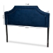 Baxton Studio Avignon Modern and Contemporary Navy Blue Velvet Fabric Upholstered King Size Headboard - BSOBBT6566-Navy Blue-HB-King