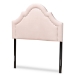 Baxton Studio Rita Modern and Contemporary Light Pink Velvet Fabric Upholstered Twin Size Headboard