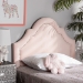 Baxton Studio Rita Modern and Contemporary Light Pink Velvet Fabric Upholstered Twin Size Headboard - BSOBBT6567-Light Pink-HB-Twin