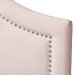 Baxton Studio Rita Modern and Contemporary Light Pink Velvet Fabric Upholstered Queen Size Headboard - BSOBBT6567-Light Pink-HB-Queen