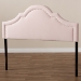 Baxton Studio Rita Modern and Contemporary Light Pink Velvet Fabric Upholstered Queen Size Headboard - BSOBBT6567-Light Pink-HB-Queen