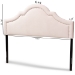 Baxton Studio Rita Modern and Contemporary Light Pink Velvet Fabric Upholstered Queen Size Headboard - BSOBBT6567-Light Pink-HB-Queen