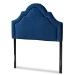 Baxton Studio Rita Modern and Contemporary Navy Blue Velvet Fabric Upholstered Twin Size Headboard