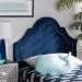 Baxton Studio Rita Modern and Contemporary Navy Blue Velvet Fabric Upholstered Twin Size Headboard - BSOBBT6567-Navy Blue-HB-Twin