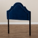Baxton Studio Rita Modern and Contemporary Navy Blue Velvet Fabric Upholstered Twin Size Headboard - BSOBBT6567-Navy Blue-HB-Twin