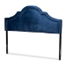 Baxton Studio Rita Modern and Contemporary Navy Blue Velvet Fabric Upholstered Full Size Headboard