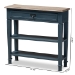 Baxton Studio Dauphine French Provincial Blue Spruce Fiinished Wood Accent Console Table - BSOCHR10VM/M B-C-Blue Spruce