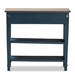 Baxton Studio Dauphine French Provincial Blue Spruce Fiinished Wood Accent Console Table - BSOCHR10VM/M B-C-Blue Spruce