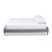 Baxton Studio Volden Glam and Luxe Charcoal Velvet Fabric Upholstered Full Size Wood Platform Bed Frame with Gold-Tone Leg Tips - BSOBBT6598A1-Dark Grey-Full