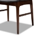 Baxton Studio Eira Mid-Century Modern Black Faux Leather Upholstered Walnut Finished Wood Dining Chair Set of 2 - BSOElbow-Black/Walnut-DC