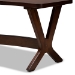 Baxton Studio Berlin Mid-Century Modern Walnut Finished Wood Curved Dining Bench - BSOBerlin-Walnut-Bench