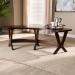 Baxton Studio Berlin Mid-Century Modern Walnut Finished Wood Curved Dining Bench - BSOBerlin-Walnut-Bench