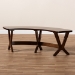 Baxton Studio Berlin Mid-Century Modern Walnut Finished Wood Curved Dining Bench - BSOBerlin-Walnut-Bench