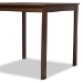 Baxton Studio Lovy Modern and Contemporary Gray Fabric Upholstered Dark Walnut-Finished 5-Piece Wood Dining Set - BSOLovy Dining Set-Grey/Dark Walnut