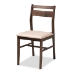 Baxton Studio Lovy Modern and Contemporary Beige Fabric Upholstered Dark Walnut-Finished 5-Piece Wood Dining Set - BSOLovy Dining Set-Beige/Dark Walnut