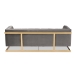 Baxton Studio Ambra Glam and Luxe Grey Velvet Fabric Upholstered and Button Tufted Sofa with Gold-Tone Frame - BSOTSF-5507-Grey/Gold-SF