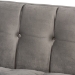 Baxton Studio Ambra Glam and Luxe Grey Velvet Fabric Upholstered and Button Tufted Sofa with Gold-Tone Frame - BSOTSF-5507-Grey/Gold-SF