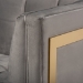 Baxton Studio Ambra Glam and Luxe Grey Velvet Fabric Upholstered and Button Tufted Sofa with Gold-Tone Frame - BSOTSF-5507-Grey/Gold-SF
