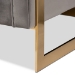 Baxton Studio Ambra Glam and Luxe Grey Velvet Fabric Upholstered and Button Tufted Sofa with Gold-Tone Frame - BSOTSF-5507-Grey/Gold-SF