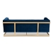 Baxton Studio Ambra Glam and Luxe Navy Blue Velvet Fabric Upholstered and Button Tufted Gold Sofa with Gold-Tone Frame - BSOTSF-5507-Navy/Gold-SF