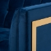 Baxton Studio Ambra Glam and Luxe Navy Blue Velvet Fabric Upholstered and Button Tufted Gold Sofa with Gold-Tone Frame - BSOTSF-5507-Navy/Gold-SF