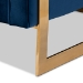 Baxton Studio Ambra Glam and Luxe Navy Blue Velvet Fabric Upholstered and Button Tufted Gold Sofa with Gold-Tone Frame - BSOTSF-5507-Navy/Gold-SF