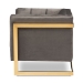 Baxton Studio Ambra Glam and Luxe Grey Velvet Fabric Upholstered and Button Tufted Armchair with Gold-Tone Frame - BSOTSF-5507-Grey/Gold-CC