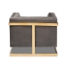 Baxton Studio Ambra Glam and Luxe Grey Velvet Fabric Upholstered and Button Tufted Armchair with Gold-Tone Frame - BSOTSF-5507-Grey/Gold-CC