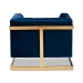 Baxton Studio Ambra Glam and Luxe Navy Blue Velvet Fabric Upholstered and Button Tufted Armchair with Gold-Tone Frame - BSOTSF-5507-Navy/Gold-CC