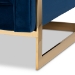 Baxton Studio Ambra Glam and Luxe Navy Blue Velvet Fabric Upholstered and Button Tufted Armchair with Gold-Tone Frame - BSOTSF-5507-Navy/Gold-CC