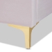 Baxton Studio Saverio Glam and Luxe Light Pink Velvet Fabric Upholstered Queen Size Platform Bed with Gold-Tone Legs - BSOBBT6765-Light Pink-Queen