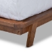 Baxton Studio Sante Mid-Century Modern Grey Fabric Upholstered Wood Full Size Platform Bed - BSOBBT6735-Grey-Full