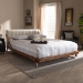 Baxton Studio Sante Mid-Century Modern Light Beige Fabric Upholstered Wood Full Size Platform Bed - BSOBBT6735-Light Beige-Full