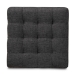 Baxton Studio Elladio Modern and Contemporary Dark Grey Fabric Upholstered Tufted Cube Ottoman (Set of 2) - BSOBBT5127-Dark Grey-Otto