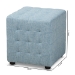 Baxton Studio Elladio Modern and Contemporary Light Blue Fabric Upholstered Tufted Cube Ottoman (Set of 2) - BSOBBT5127-Light Blue-Otto