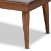 Baxton Studio Linus Mid-Century Modern Greyish Beige Fabric Upholstered and Button Tufted Wood Bench - BSOBBT5363-Greyish Beige-Bench