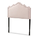 Baxton Studio Nadeen Modern and Contemporary Light Pink Velvet Fabric Upholstered Twin Size Headboard