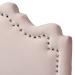 Baxton Studio Nadeen Modern and Contemporary Light Pink Velvet Fabric Upholstered Twin Size Headboard - BSOBBT6622-Light Pink-HB-Twin